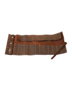 Leather Tool Roll Antique Finish 15 Pockets