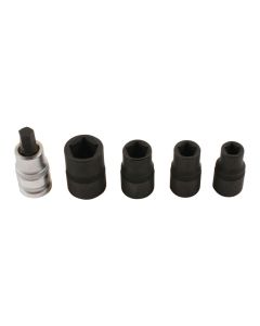 Pentagon Socket & Bit Set 1/2"D 5pc
