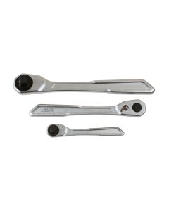 Slim Handle Ratchet Set 1/4"D, 3/8"D, 1/2"D 3pc