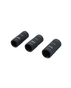Double Ended Damaged Wheel Nut Socket Set 3pc