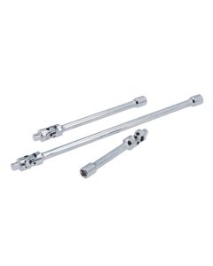 Universal Joint Extension Set Spring Loaded 1/4"D 3pc
