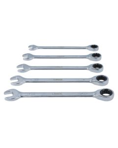 Ratchet Ring Combination Spanner Set 5pc