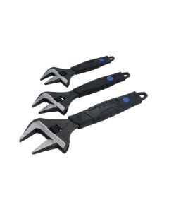 Wide Mouth Adjustable Wrench Set 3pc
