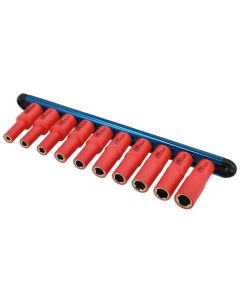 VDE Insulated Socket Set 6-15mm 3/8"D 10pc