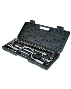 Socket Set 1/2"D, 24pc